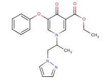 ethyl 1-[1-methyl-2-(1H-pyrazol-1-yl)ethyl]-4-oxo-5-phenoxy-1,4-dihydropyridine-3-carboxylate