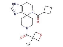 5-(cyclobutylcarbonyl)-1'-[(3-methyloxetan-3-yl)carbonyl]-1,5,6,7-tetrahydrospiro[imidazo[4,5-c]pyridine-4,4'-piperidine]