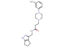 3-[4-(3-methylphenyl)-1-piperazinyl]-N-(1,4,5,6-tetrahydrocyclopenta[c]pyrazol-3-ylmethyl)propanamide