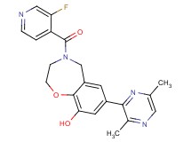 7-(3,6-dimethylpyrazin-2-yl)-4-(3-fluoroisonicotinoyl)-2,3,4,5-tetrahydro-1,4-benzoxazepin-9-ol