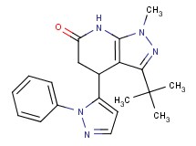 3-tert-butyl-1-methyl-4-(1-phenyl-1H-pyrazol-5-yl)-1,4,5,7-tetrahydro-6H-pyrazolo[3,4-b]pyridin-6-one