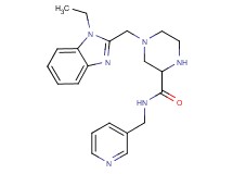 4-[(1-ethyl-1H-benzimidazol-2-yl)methyl]-N-(3-pyridinylmethyl)-2-piperazinecarboxamide