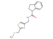 N-({2-[(methylthio)methyl]-1,3-thiazol-4-yl}methyl)indane-1-carboxamide
