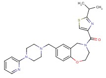 4-[(2-isopropyl-1,3-thiazol-4-yl)carbonyl]-7-{[4-(2-pyridinyl)-1-piperazinyl]methyl}-2,3,4,5-tetrahydro-1,4-benzoxazepine