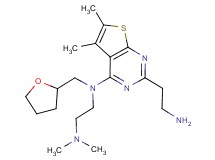 N-[2-(2-aminoethyl)-5,6-dimethylthieno[2,3-d]pyrimidin-4-yl]-N',N'-dimethyl-N-(tetrahydro-2-furanylmethyl)-1,2-ethanediamine dihydrochloride