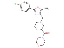 4-[(1-{[2-(4-chlorophenyl)-5-methyl-1,3-oxazol-4-yl]methyl}-3-piperidinyl)carbonyl]morpholine