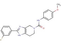2-(3-fluorophenyl)-N-(4-methoxyphenyl)-1,4,6,7-tetrahydro-5H-imidazo[4,5-c]pyridine-5-carboxamide