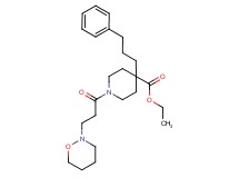 ethyl 1-[3-(1,2-oxazinan-2-yl)propanoyl]-4-(3-phenylpropyl)-4-piperidinecarboxylate