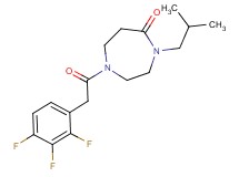 4-isobutyl-1-[(2,3,4-trifluorophenyl)acetyl]-1,4-diazepan-5-one
