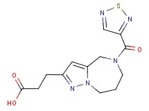 3-[5-(1,2,5-thiadiazol-3-ylcarbonyl)-5,6,7,8-tetrahydro-4H-pyrazolo[1,5-a][1,4]diazepin-2-yl]propanoic acid