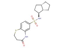 N-[(1S*,3aS*,6aS*)-octahydropentalen-1-yl]-4-oxo-2,3,4,5-tetrahydro-1,5-benzothiazepine-7-sulfonamide