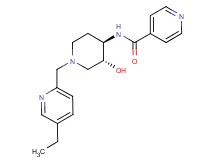 N-{(3R*,4R*)-1-[(5-ethylpyridin-2-yl)methyl]-3-hydroxypiperidin-4-yl}isonicotinamide