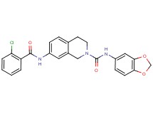 N-1,3-benzodioxol-5-yl-7-[(2-chlorobenzoyl)amino]-3,4-dihydro-2(1H)-isoquinolinecarboxamide