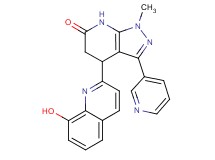 4-(8-hydroxyquinolin-2-yl)-1-methyl-3-pyridin-3-yl-1,4,5,7-tetrahydro-6H-pyrazolo[3,4-b]pyridin-6-one