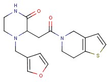 3-[2-(6,7-dihydrothieno[3,2-c]pyridin-5(4H)-yl)-2-oxoethyl]-4-(3-furylmethyl)-2-piperazinone