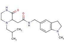 2-(1-isobutyl-3-oxo-2-piperazinyl)-N-[(1-methyl-2,3-dihydro-1H-indol-5-yl)methyl]acetamide