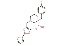 (3-(4-fluorobenzyl)-1-{[5-methyl-2-(2-thienyl)-1,3-oxazol-4-yl]methyl}-3-piperidinyl)methanol