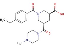 (3S*,5R*)-1-(4-ethylbenzoyl)-5-[(4-methyl-1-piperazinyl)carbonyl]-3-piperidinecarboxylic acid