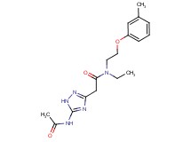 2-[5-(acetylamino)-1H-1,2,4-triazol-3-yl]-N-ethyl-N-[2-(3-methylphenoxy)ethyl]acetamide