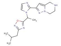 2-{1-[1-(3-isobutyl-1,2,4-oxadiazol-5-yl)ethyl]-1H-imidazol-2-yl}-4,5,6,7-tetrahydropyrazolo[1,5-a]pyrazine hydrochloride