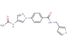 4-[4-(acetylamino)-1H-pyrazol-1-yl]-N-(3-thienylmethyl)benzamide