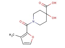 4-hydroxy-1-(3-methyl-2-furoyl)piperidine-4-carboxylic acid