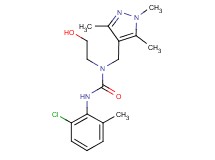 N'-(2-chloro-6-methylphenyl)-N-(2-hydroxyethyl)-N-[(1,3,5-trimethyl-1H-pyrazol-4-yl)methyl]urea