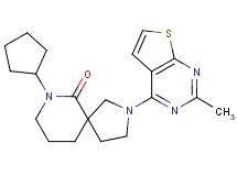7-cyclopentyl-2-(2-methylthieno[2,3-d]pyrimidin-4-yl)-2,7-diazaspiro[4.5]decan-6-one