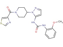 N-(2-methoxyphenyl)-N'-{1-[1-(1,3-thiazol-4-ylcarbonyl)-4-piperidinyl]-1H-pyrazol-5-yl}urea