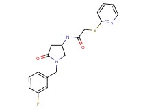 N-[1-(3-fluorobenzyl)-5-oxo-3-pyrrolidinyl]-2-(2-pyridinylthio)acetamide