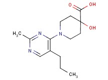 4-hydroxy-1-(2-methyl-5-propylpyrimidin-4-yl)piperidine-4-carboxylic acid