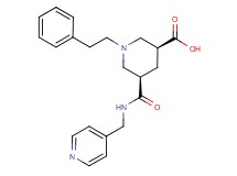 (3S*,5R*)-1-(2-phenylethyl)-5-{[(4-pyridinylmethyl)amino]carbonyl}-3-piperidinecarboxylic acid