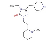 4-ethyl-2-[2-(1-methylpiperidin-2-yl)ethyl]-5-(piperidin-4-ylmethyl)-2,4-dihydro-3H-1,2,4-triazol-3-one