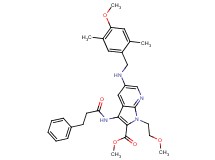 methyl 5-[(4-methoxy-2,5-dimethylbenzyl)amino]-1-(2-methoxyethyl)-3-[(3-phenylpropanoyl)amino]-1H-pyrrolo[2,3-b]pyridine-2-carboxylate