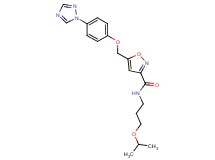 N-(3-isopropoxypropyl)-5-{[4-(1H-1,2,4-triazol-1-yl)phenoxy]methyl}-3-isoxazolecarboxamide