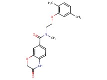 N-[2-(2,5-dimethylphenoxy)ethyl]-N-methyl-3-oxo-3,4-dihydro-2H-1,4-benzoxazine-7-carboxamide