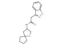 2-(1,2-benzisoxazol-3-yl)-N-1-oxaspiro[4.4]non-3-ylacetamide