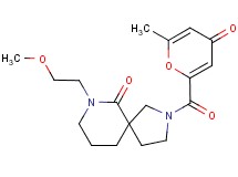 7-(2-methoxyethyl)-2-[(6-methyl-4-oxo-4H-pyran-2-yl)carbonyl]-2,7-diazaspiro[4.5]decan-6-one