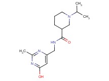 N-[(6-hydroxy-2-methyl-4-pyrimidinyl)methyl]-1-isopropyl-3-piperidinecarboxamide