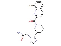2-(2-{1-[(8-fluoroquinolin-2-yl)carbonyl]piperidin-3-yl}-1H-imidazol-1-yl)acetamide