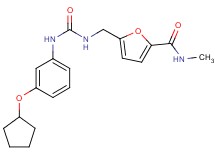 5-{[({[3-(cyclopentyloxy)phenyl]amino}carbonyl)amino]methyl}-N-methyl-2-furamide