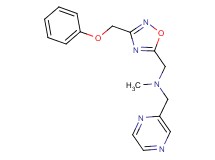 N-methyl-1-[3-(phenoxymethyl)-1,2,4-oxadiazol-5-yl]-N-(2-pyrazinylmethyl)methanamine