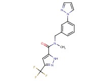 N-methyl-N-[3-(1H-pyrazol-1-yl)benzyl]-3-(trifluoromethyl)-1H-pyrazole-5-carboxamide