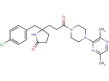 5-(4-chlorobenzyl)-5-{3-[4-(3,6-dimethyl-2-pyrazinyl)-1-piperazinyl]-3-oxopropyl}-2-pyrrolidinone