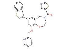 7-(1-benzothien-3-yl)-9-(2-pyridinylmethoxy)-4-(1,3-thiazol-5-ylcarbonyl)-2,3,4,5-tetrahydro-1,4-benzoxazepine