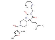 5-[1-(2,5-dimethyl-3-furoyl)-4-piperidinyl]-5-(3-methylbutyl)-3-(2-pyridinylmethyl)-2,4-imidazolidinedione