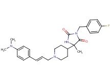 5-(1-{(2E)-3-[4-(dimethylamino)phenyl]-2-propen-1-yl}-4-piperidinyl)-3-(4-fluorobenzyl)-5-methyl-2,4-imidazolidinedione