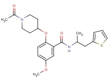 2-[(1-acetyl-4-piperidinyl)oxy]-5-methoxy-N-[1-methyl-2-(2-thienyl)ethyl]benzamide