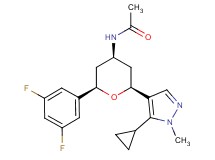 N-[(2S*,4R*,6R*)-2-(5-cyclopropyl-1-methyl-1H-pyrazol-4-yl)-6-(3,5-difluorophenyl)tetrahydro-2H-pyran-4-yl]acetamide