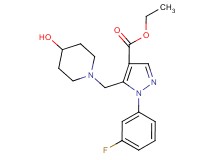 ethyl 1-(3-fluorophenyl)-5-[(4-hydroxy-1-piperidinyl)methyl]-1H-pyrazole-4-carboxylate